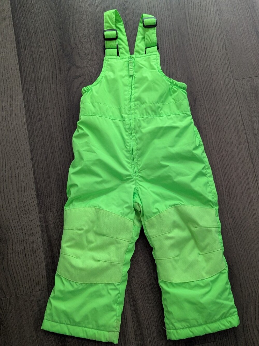 NEON Green Lands' End Snow Bib Overalls